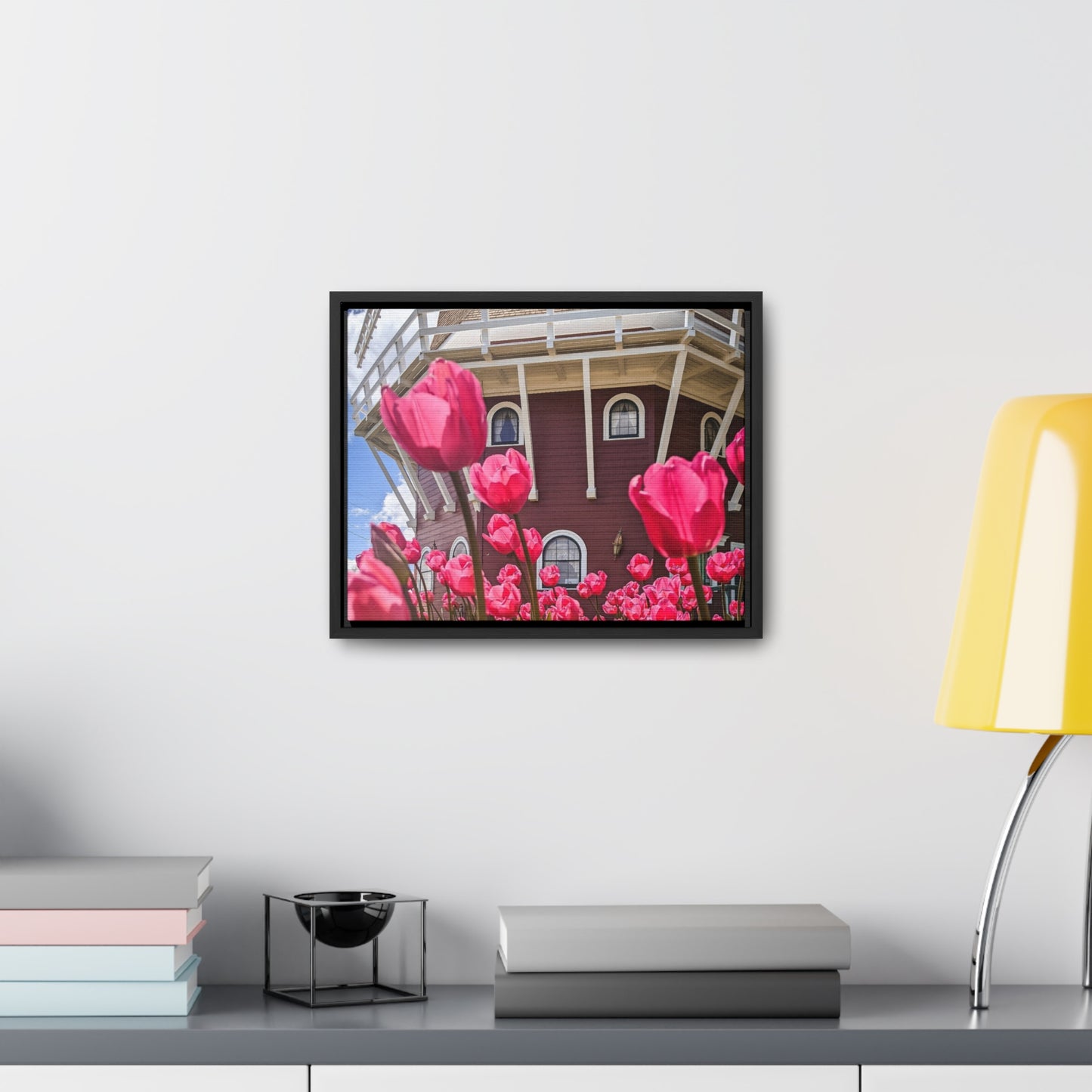 Windmill Pink Tulip Canvas, Horizontal (SP Photography Collection)
