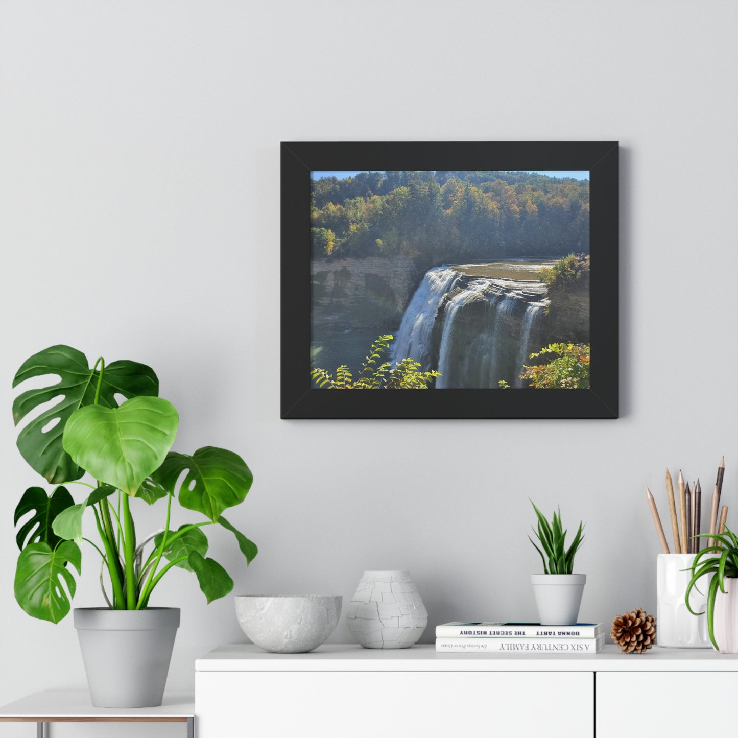 Waterfall Framed Horizontal Poster (B & J Collections)