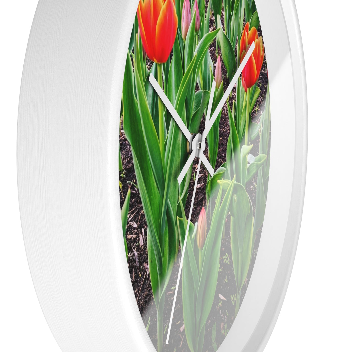 Red Tulips Wall Clock (SP Photography Collection)