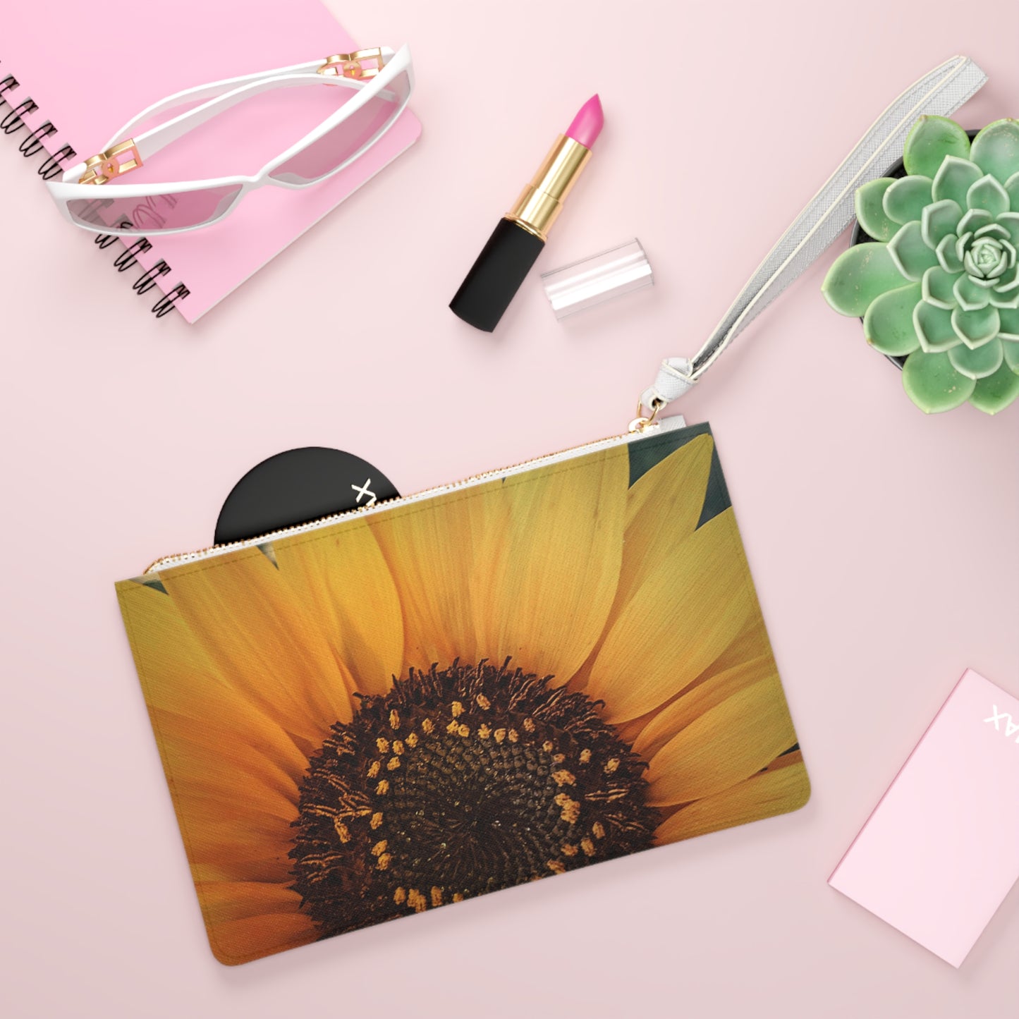 Sun Ray Sunflower Large Clutch Bag (SP Photography Collection) YELLOW