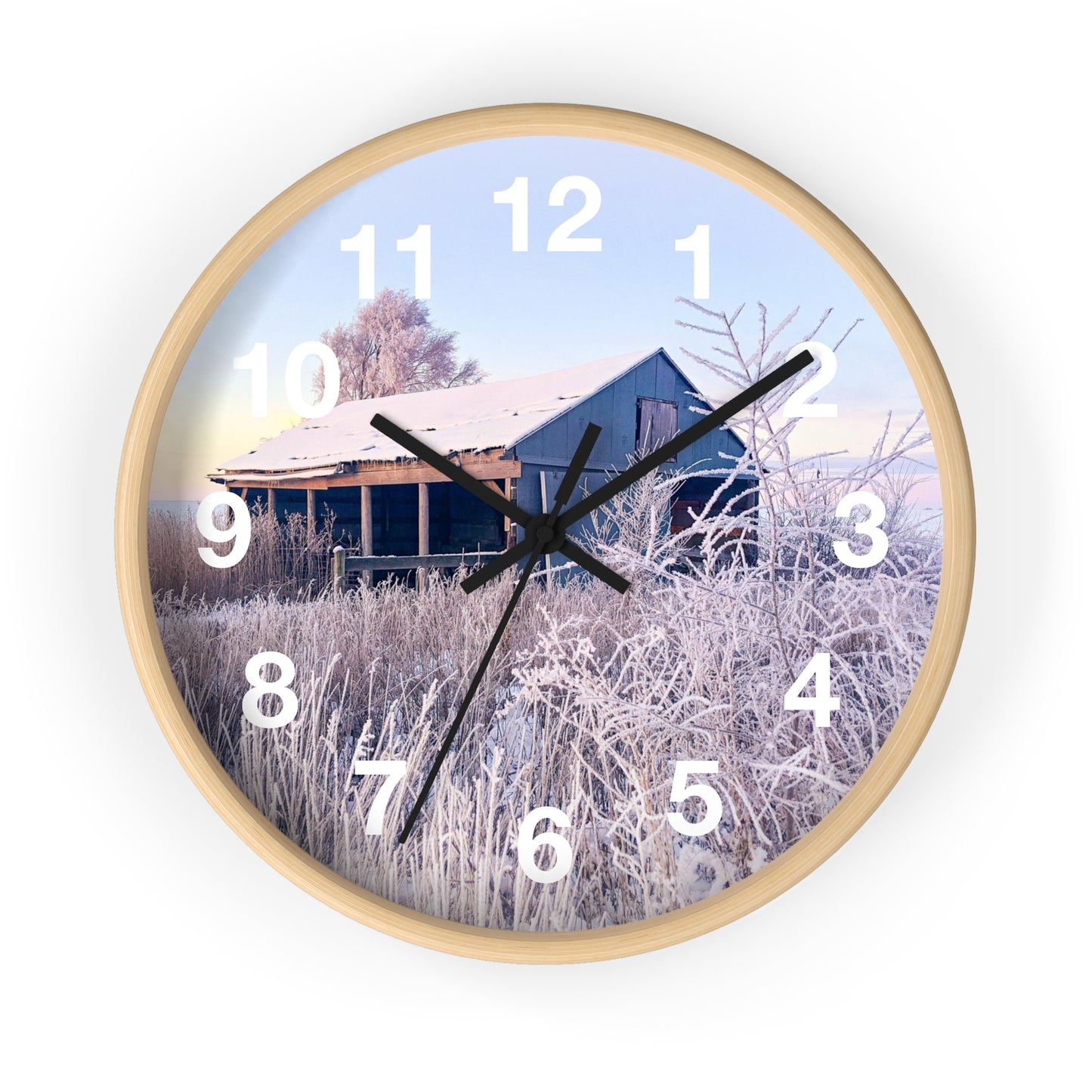 Wintery Barn Clock (SP Photography Collection)