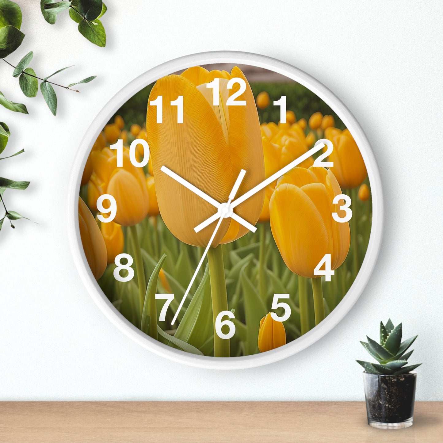 Yellow Tulip Wall Clock (SP Photography Collection)