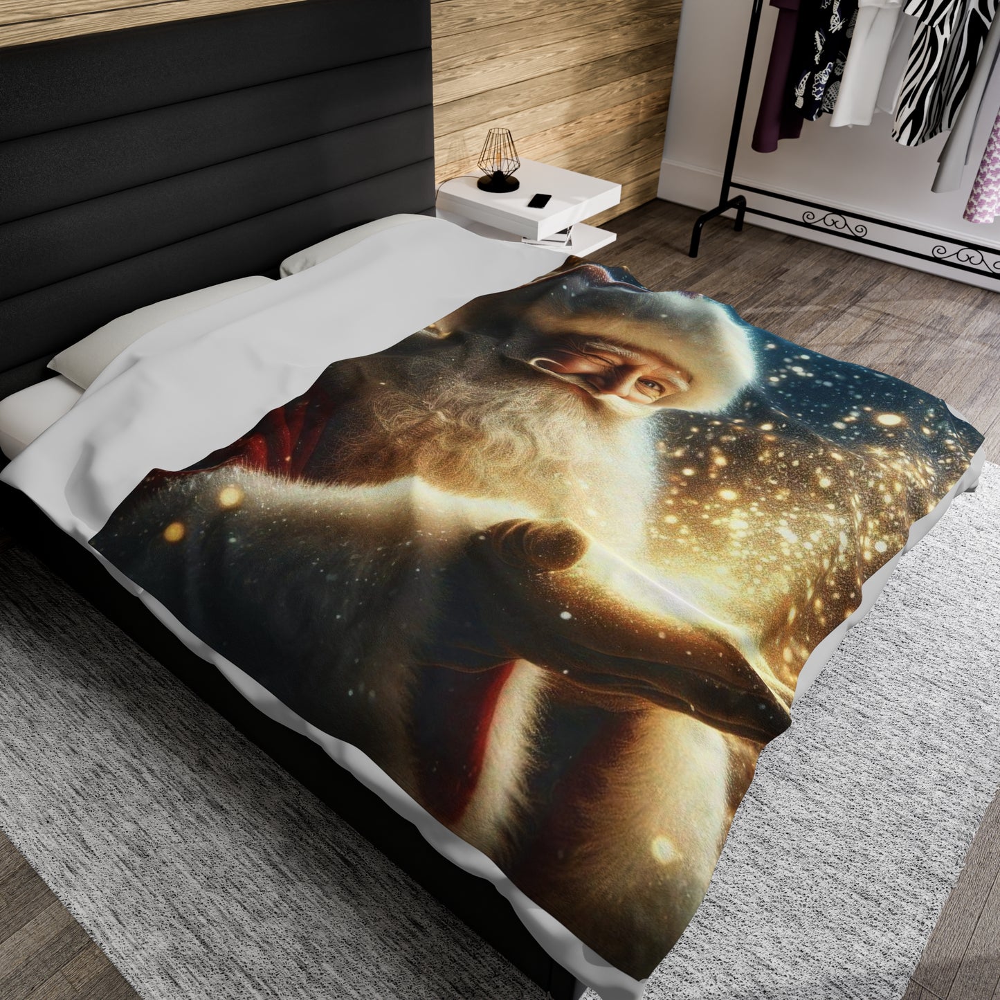 Santa Magic Velveteen Plush Blanket (aiB & J Collections)