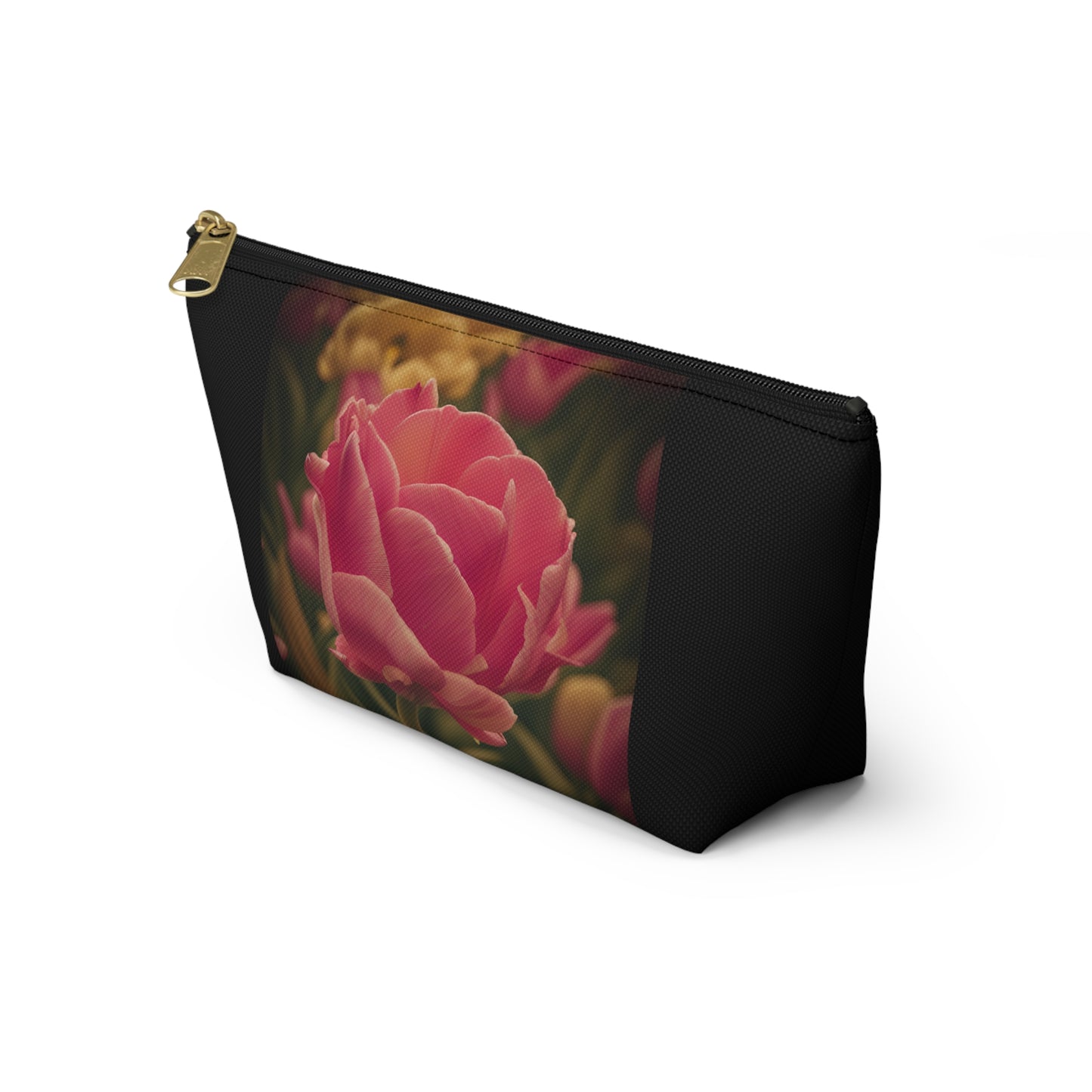 Pink Buttercup Pouch w T-bottom (SP Photography Collection) BLACK