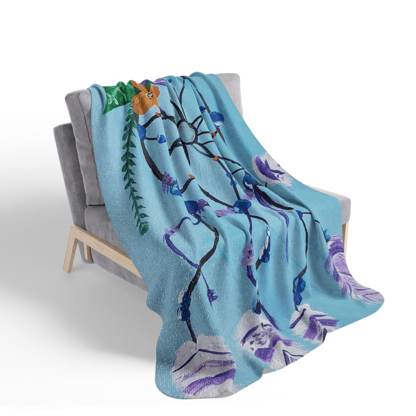Sweet Dreams Fleece Sherpa Blanket (Brookson Collection)
