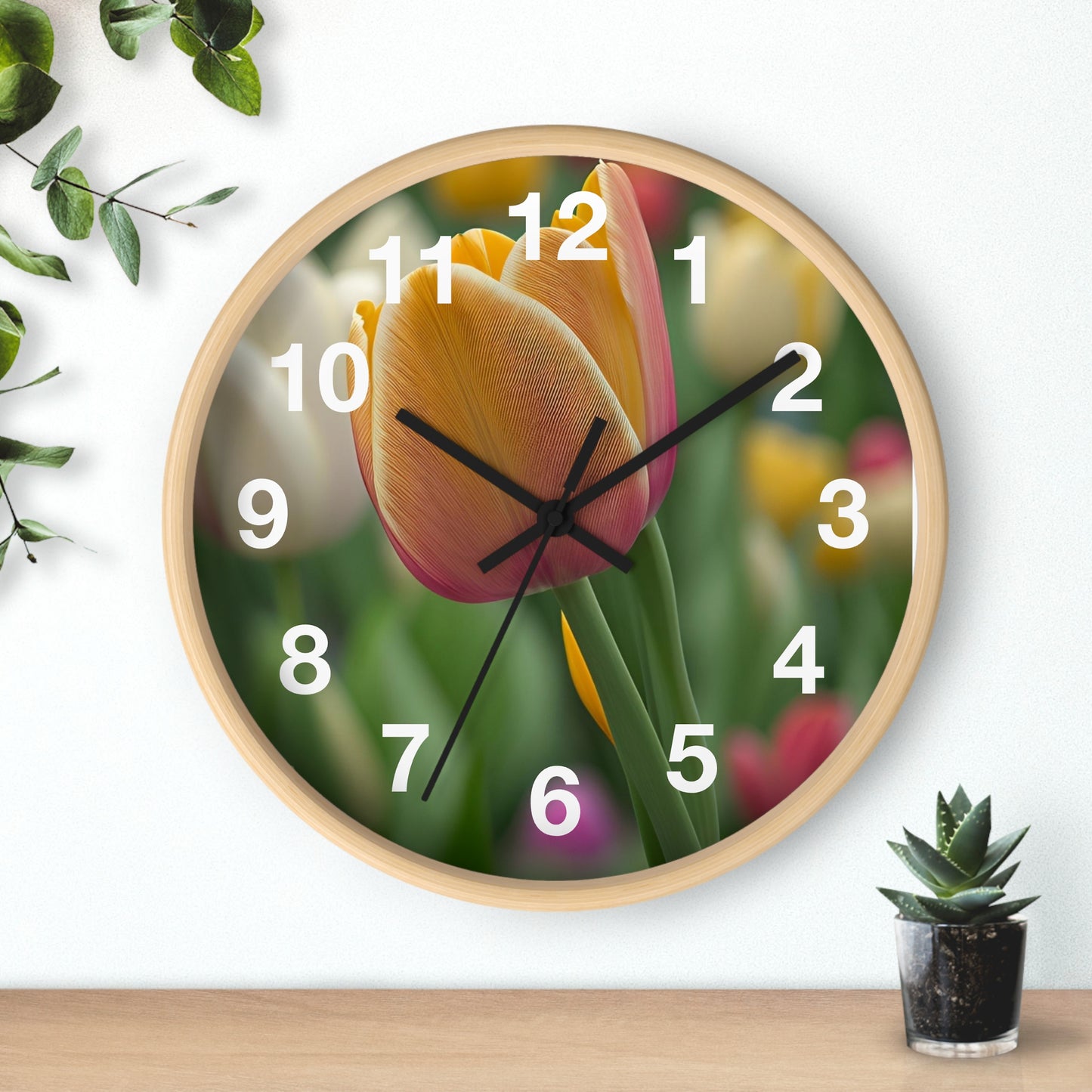 Orange Tulip Wall Clock (SP Photography Collection)