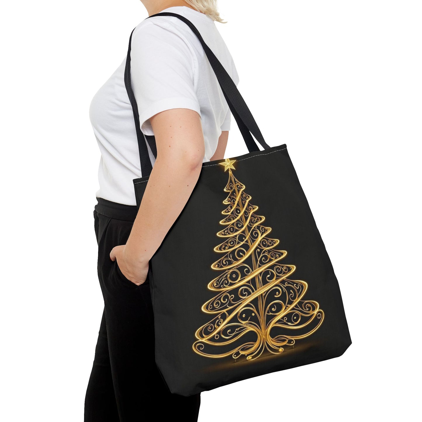 Golden Tree Tote Bag (ai B & J Collections) BLACK