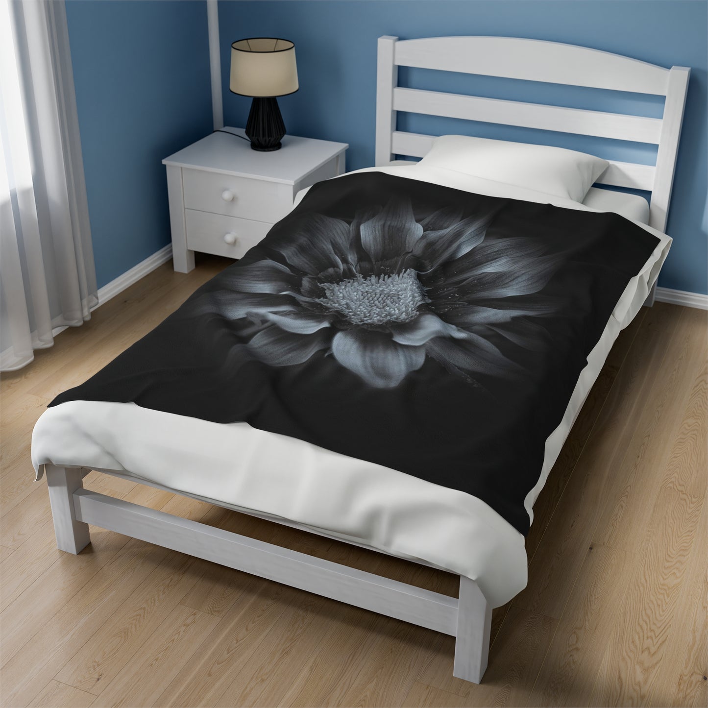 Midnight Bloom Plush Blanket (SP Photography Collection)