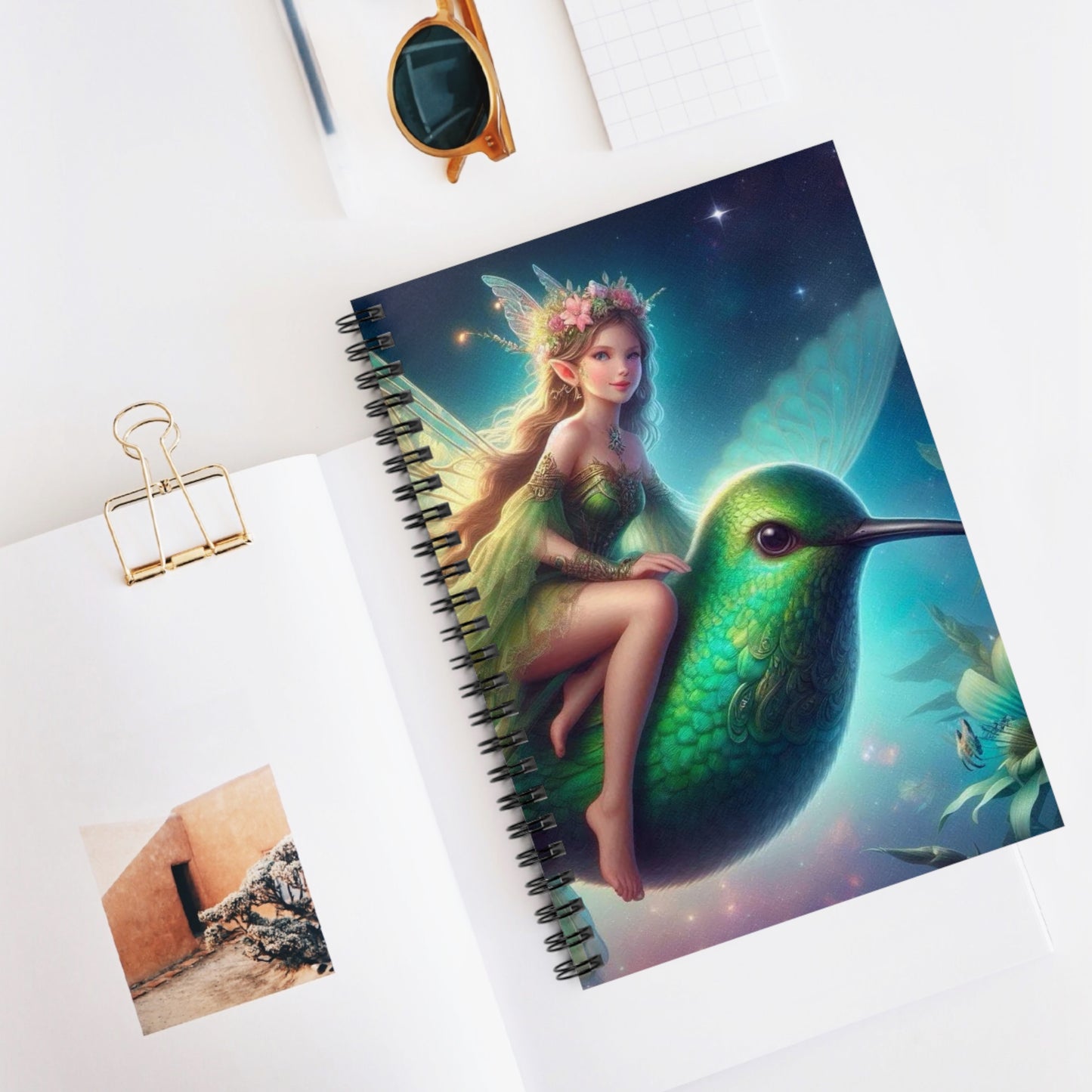 Hummingbird Fairy Spiral Notebook - Ruled Line (aiB & J Collections)
