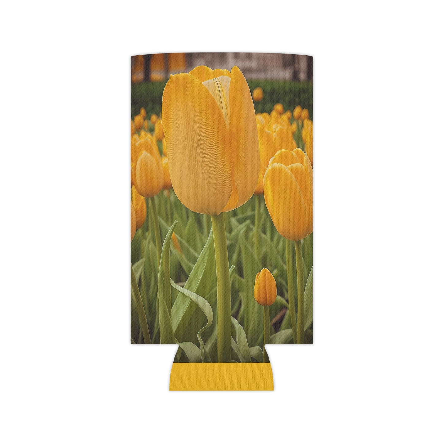 Yellow Tulip Can Slim Cooler Sleeve (SP Photography Collection) YELLOW