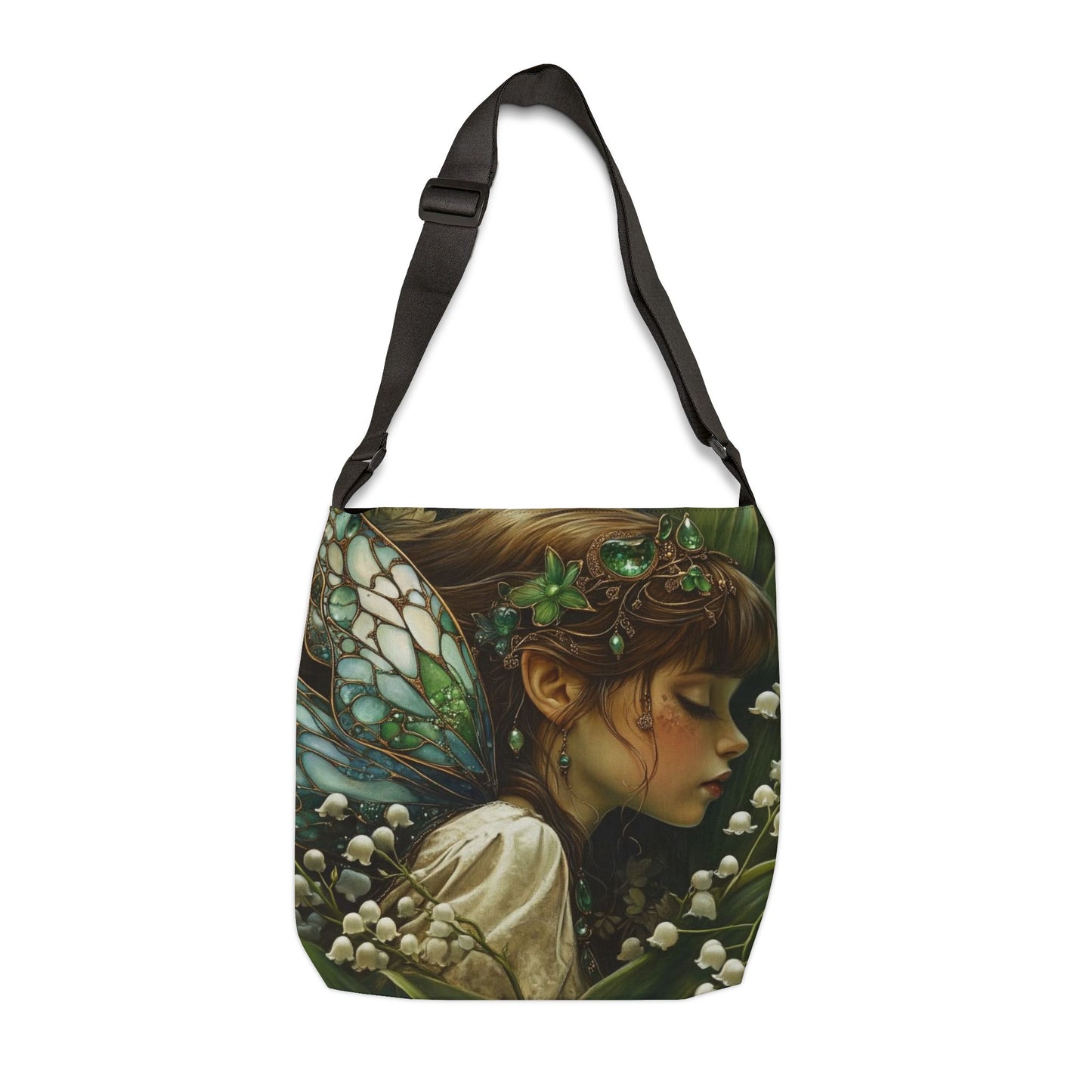 Lily Fairy Adjustable Tote Bag (ai B & J Collections) BLACK