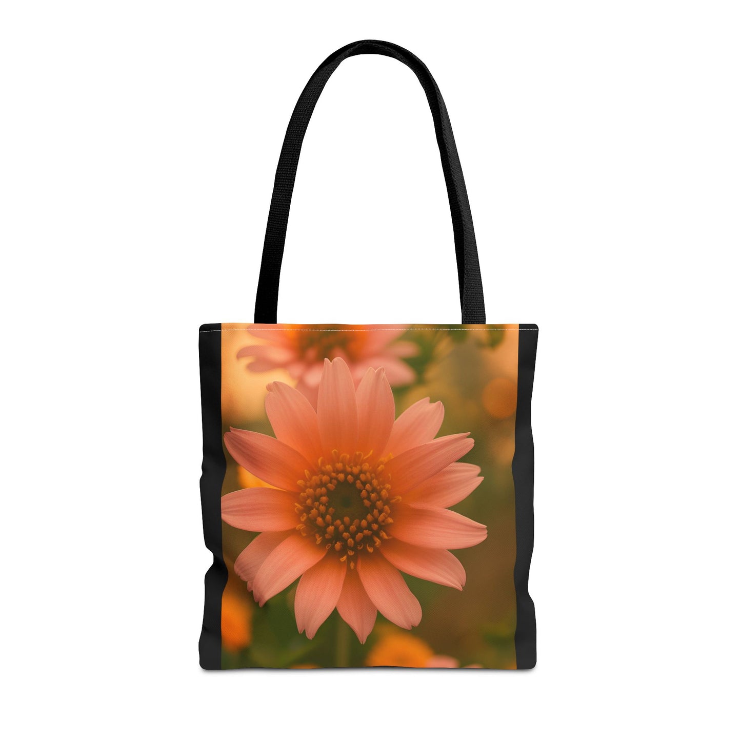 Pink Sunflower Tote Bag (SP Photography Collection) BLACK