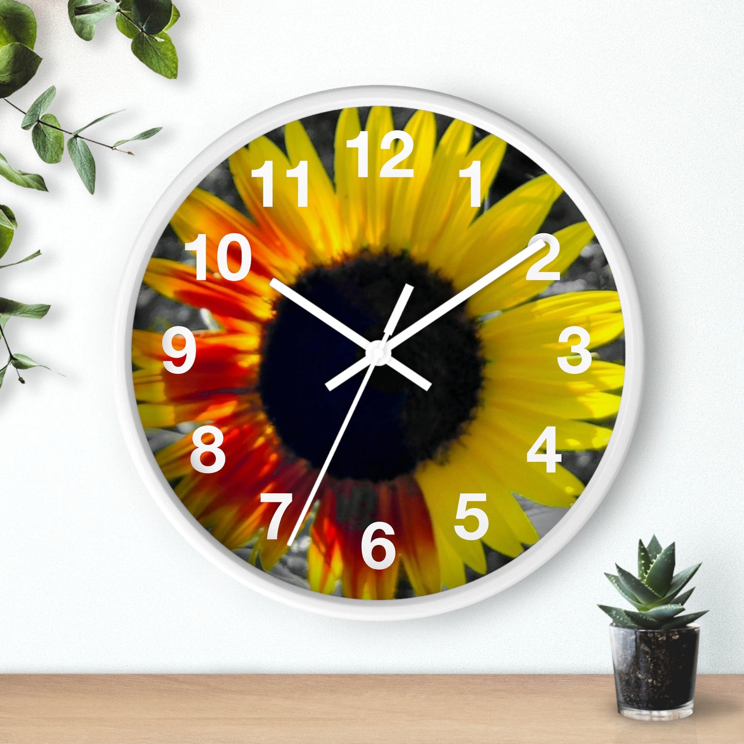 Mixed Sunflower Wall Clock (Enchanted Exposures By Tammy Lyne)