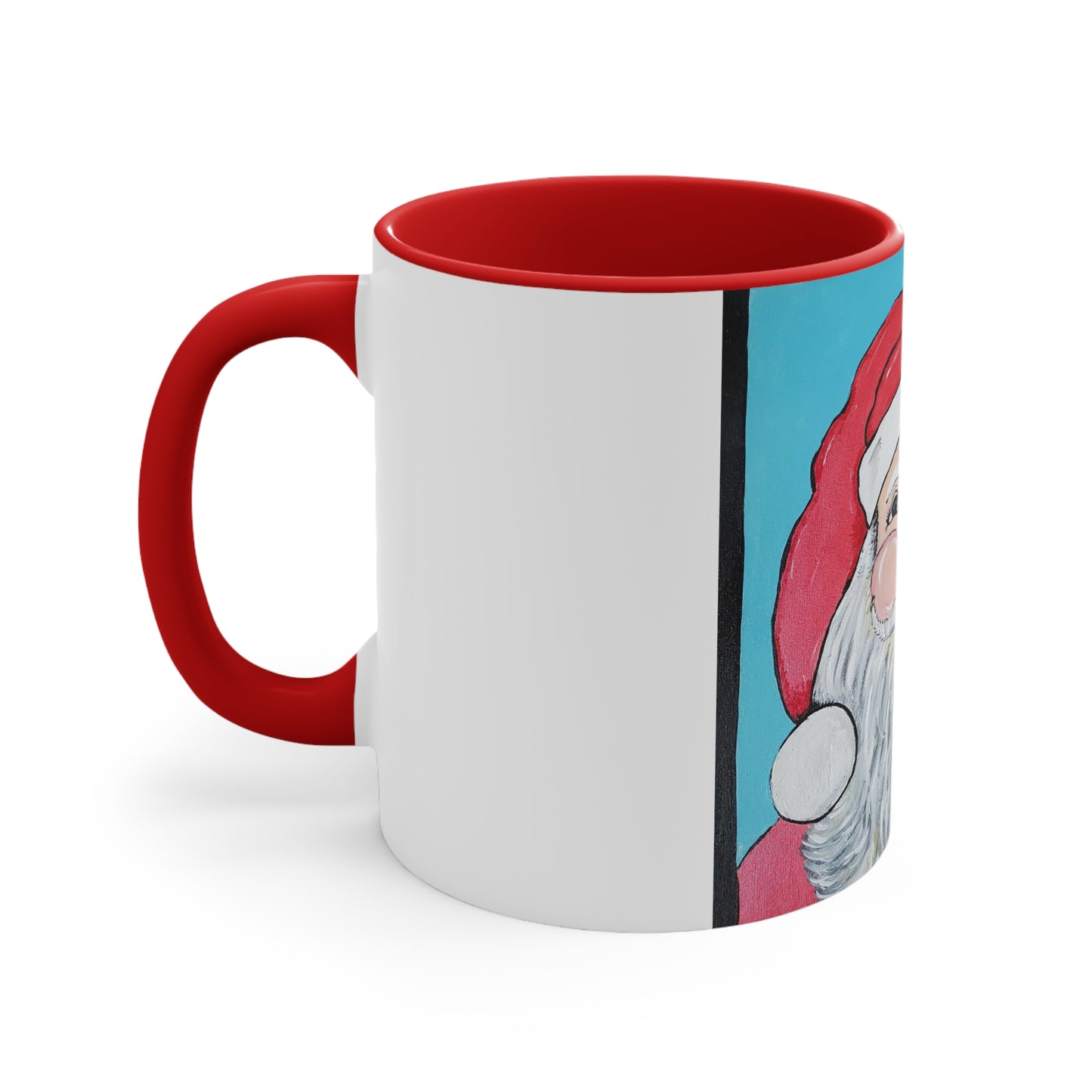 Secret Santa Accent Coffee Mug, 11oz (Specialites Collection) RED