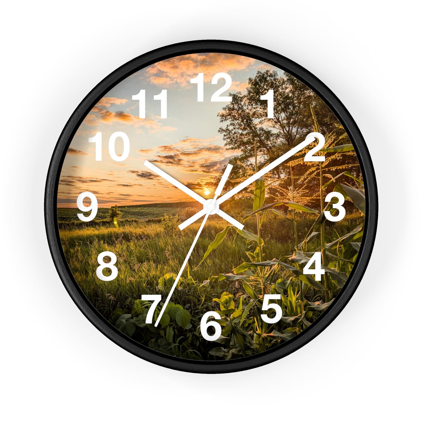 Corn Filed Sunset Clock (SP Photography Collection)