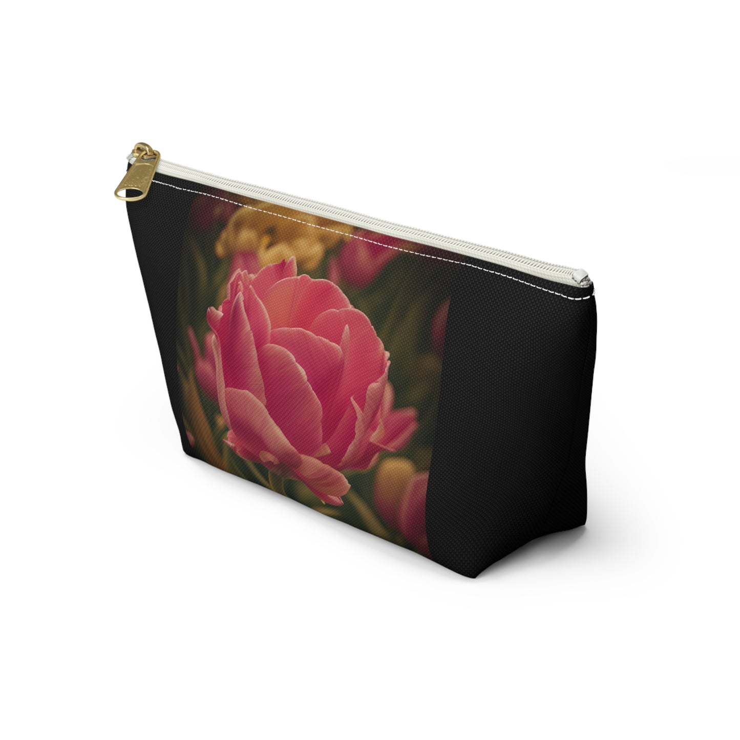 Pink Buttercup Pouch w T-bottom (SP Photography Collection) BLACK