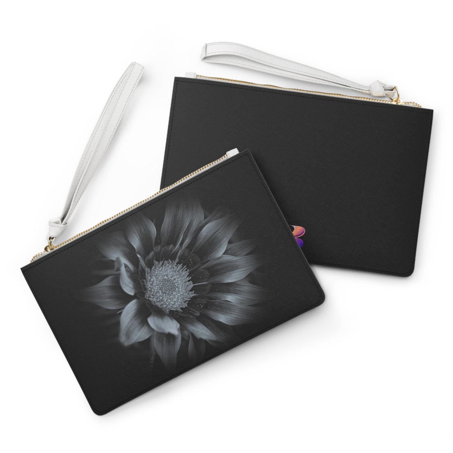 Midnight Bloom Large Clutch Bag (SP Photography Collection) BLACK