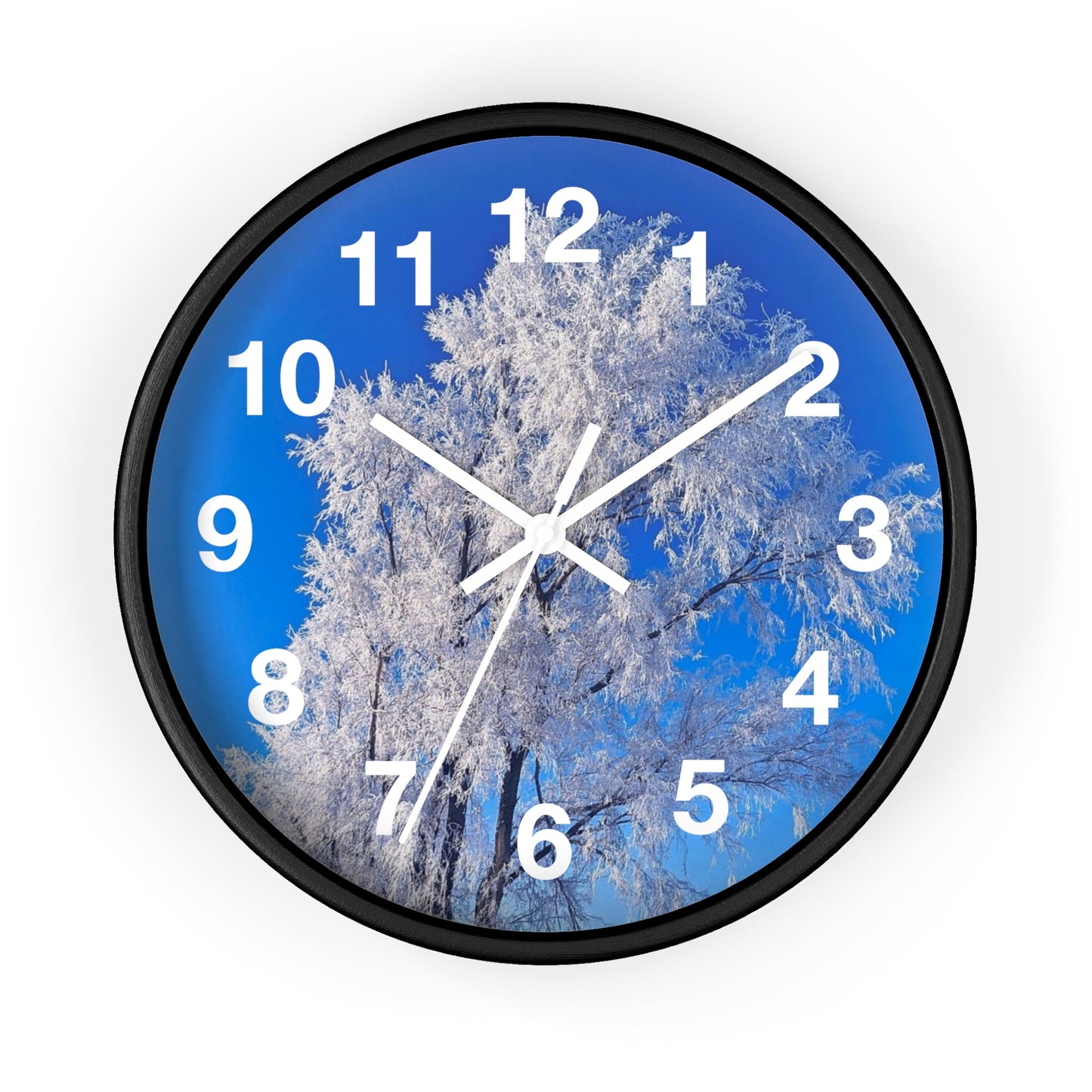 Snowy Tree Clock (SP Photography Collection)