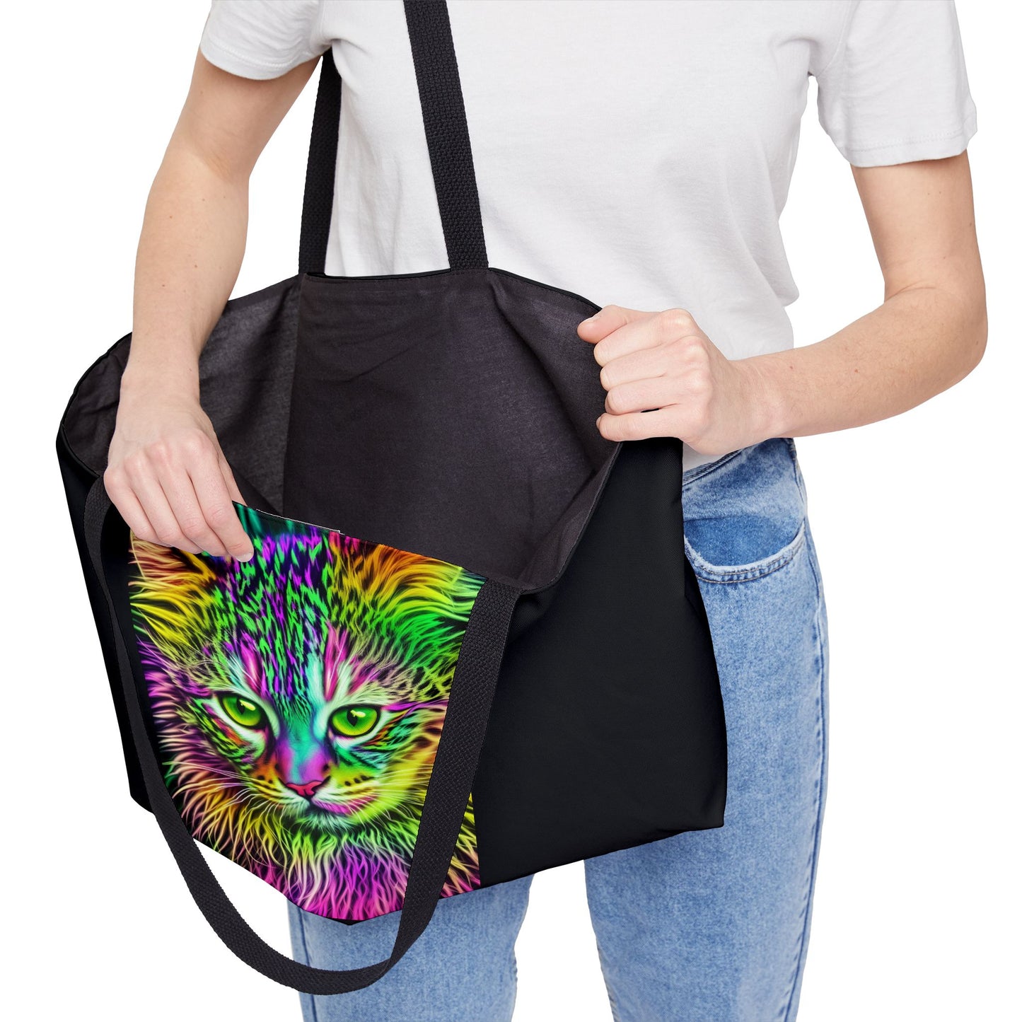 Colorful Kitty Weekender Tote Bag (SP Photography Collection) GREEN