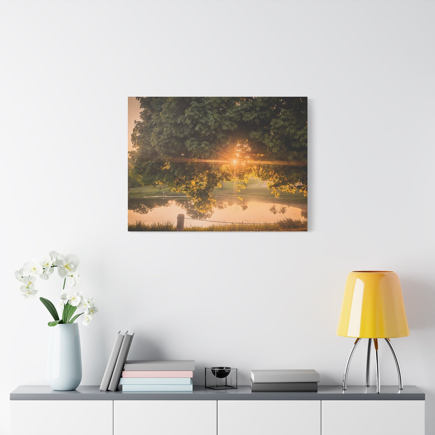 Sunset Pond Matte Canvas, Stretched, 1.25" (SP Photography Collection) 32" X 24"