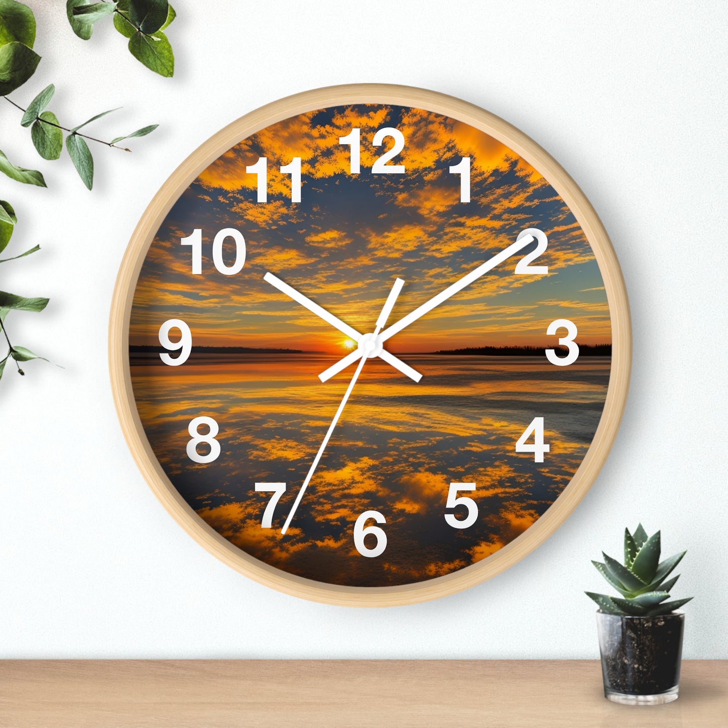 Orange Skies Wall Clock (SP Photography Collection)