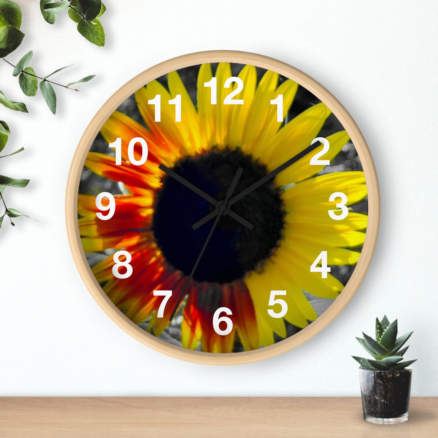 Mixed Sunflower Wall Clock (Enchanted Exposures By Tammy Lyne)