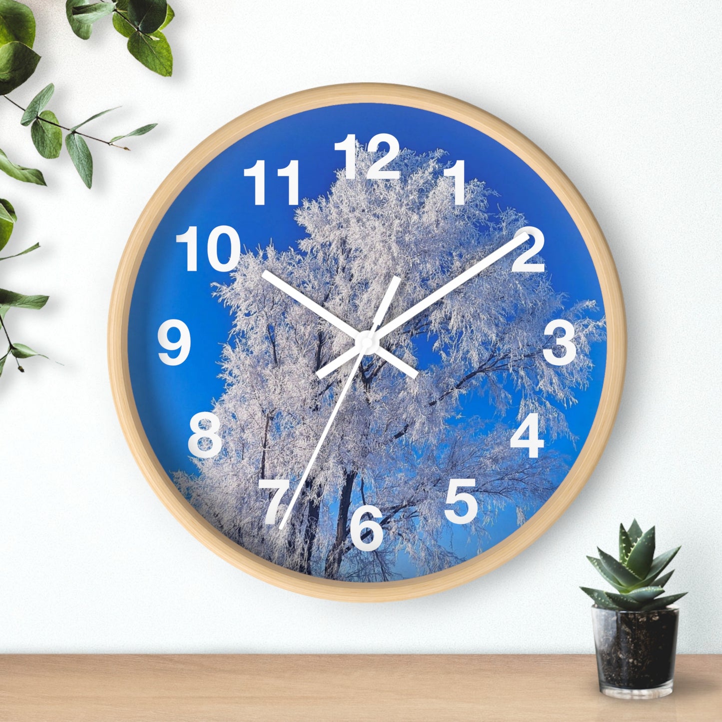 Snowy Tree Clock (SP Photography Collection)