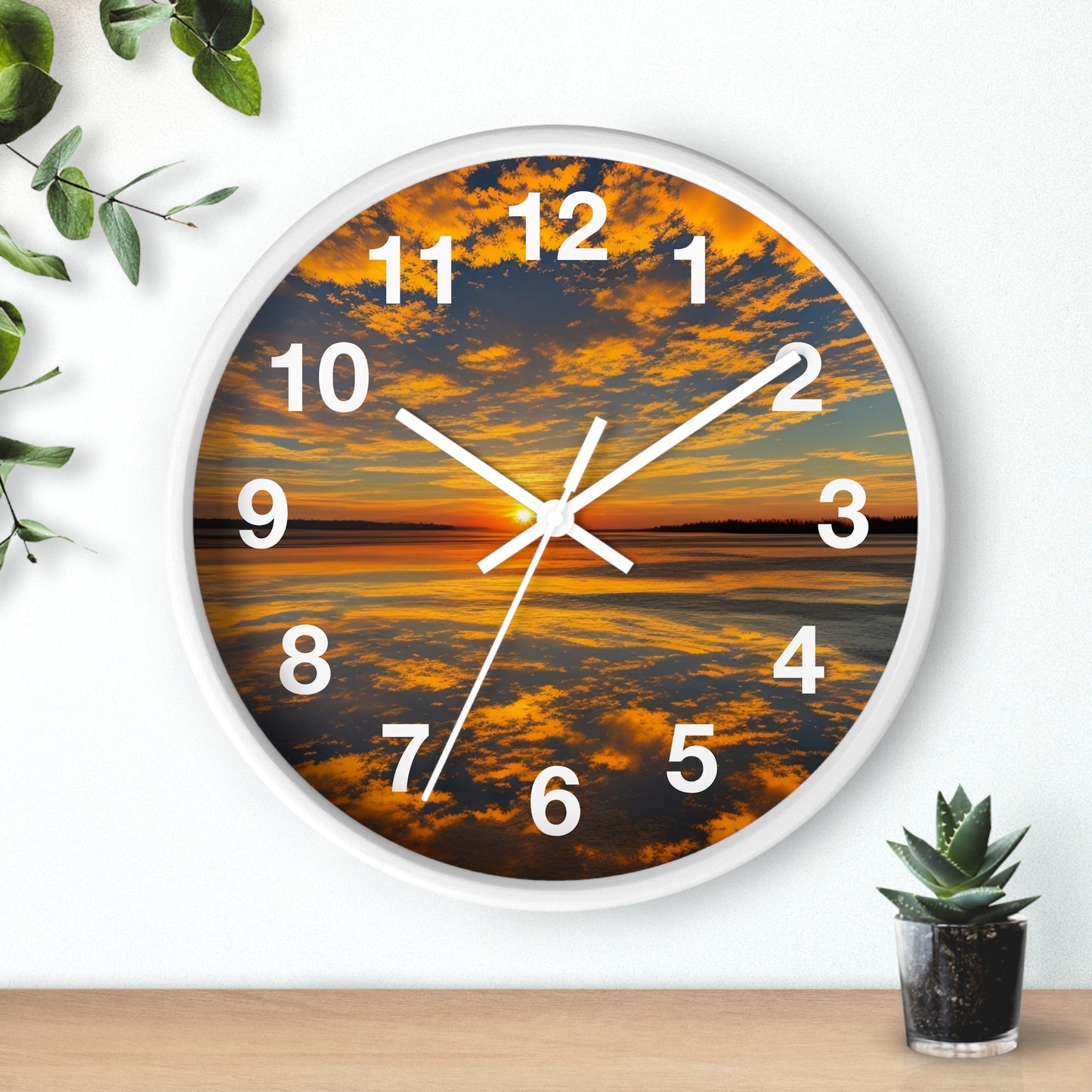 Orange Skies Wall Clock (SP Photography Collection)