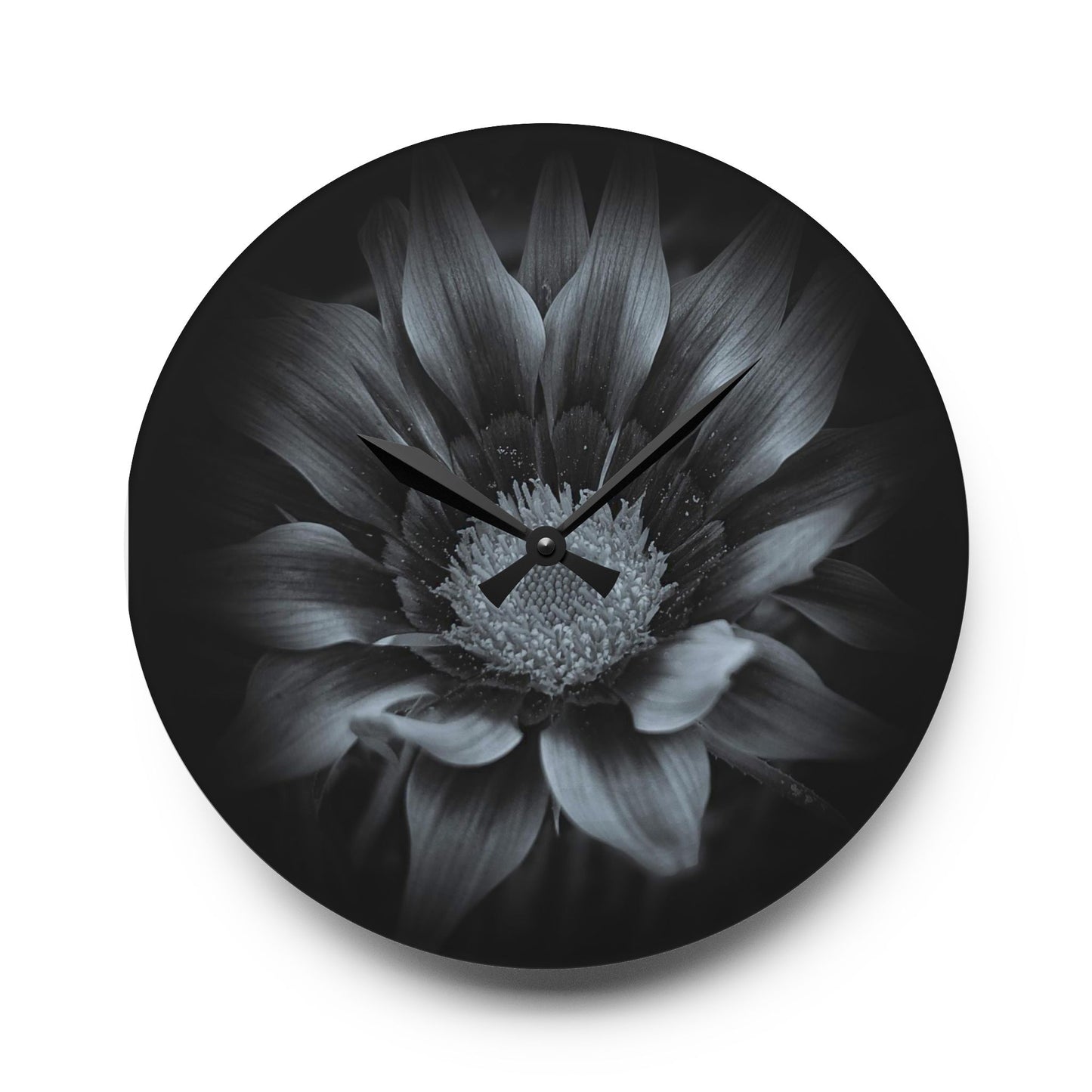 Midnight Bloom Acrylic Wall Clock (SP Photography Collection)