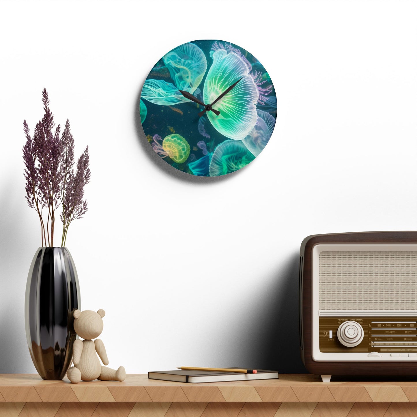 Jellyfish Acrylic Wall Clock (SP Photography Collection)