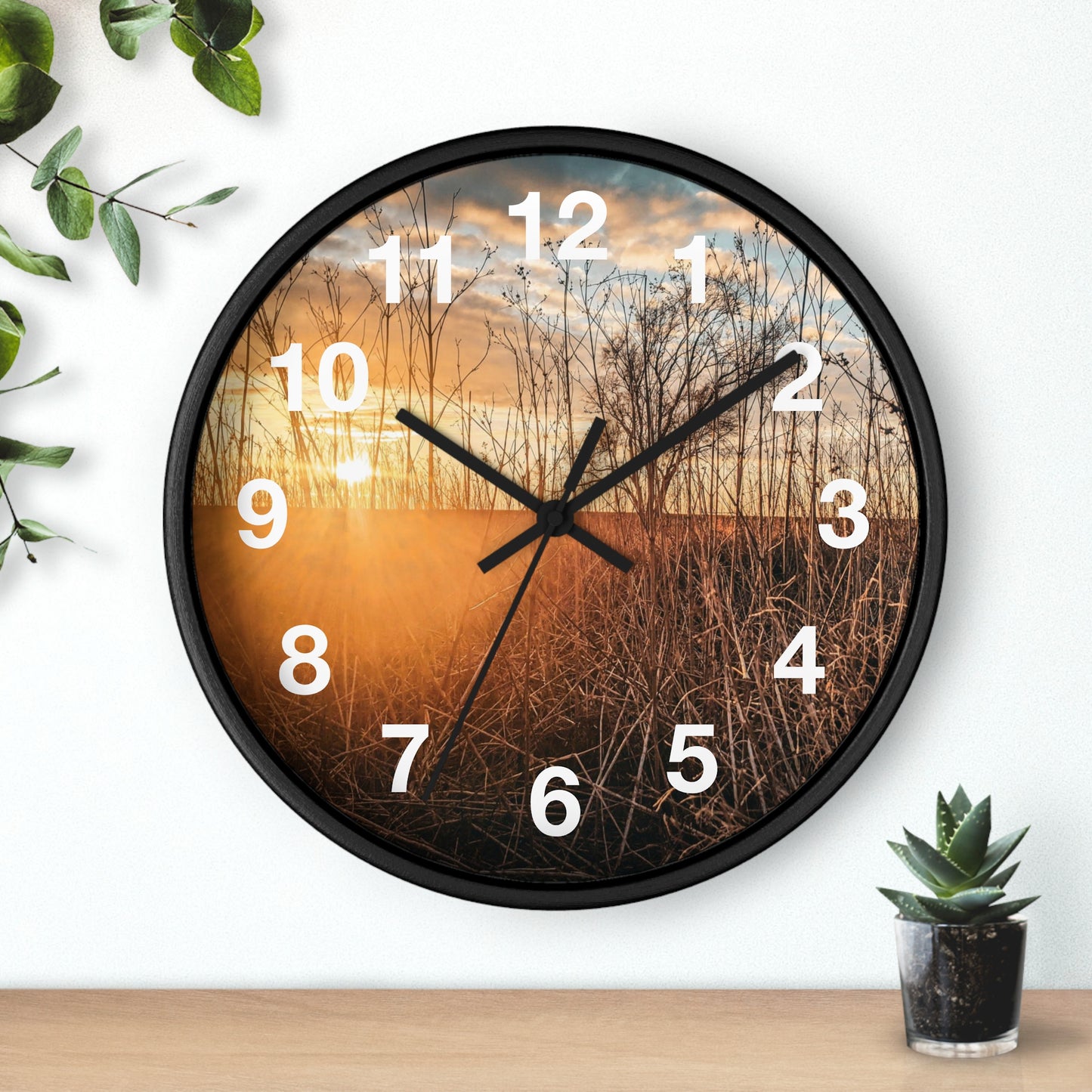 Cloudy Sunset Wall Clock (SP Photography Collection)