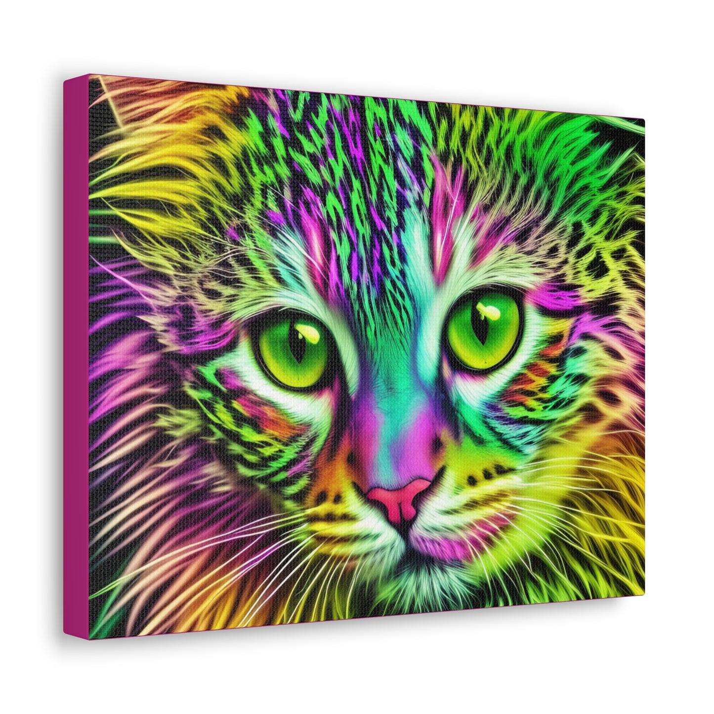 Colorful Kitty Canvas Gallery Wrap (SP Photography Collection) PINK