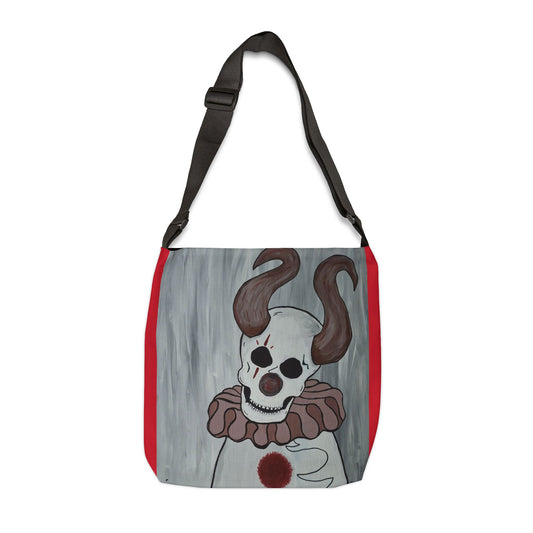 Toby The Clown Adjustable Tote Bag (Peculiar Paintings Collection) RED