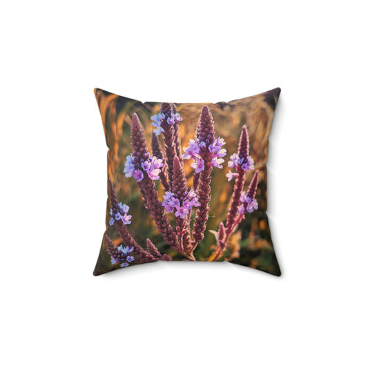 Purple Field Polyester Square Pillow (SP Photography Collection) PURPLE