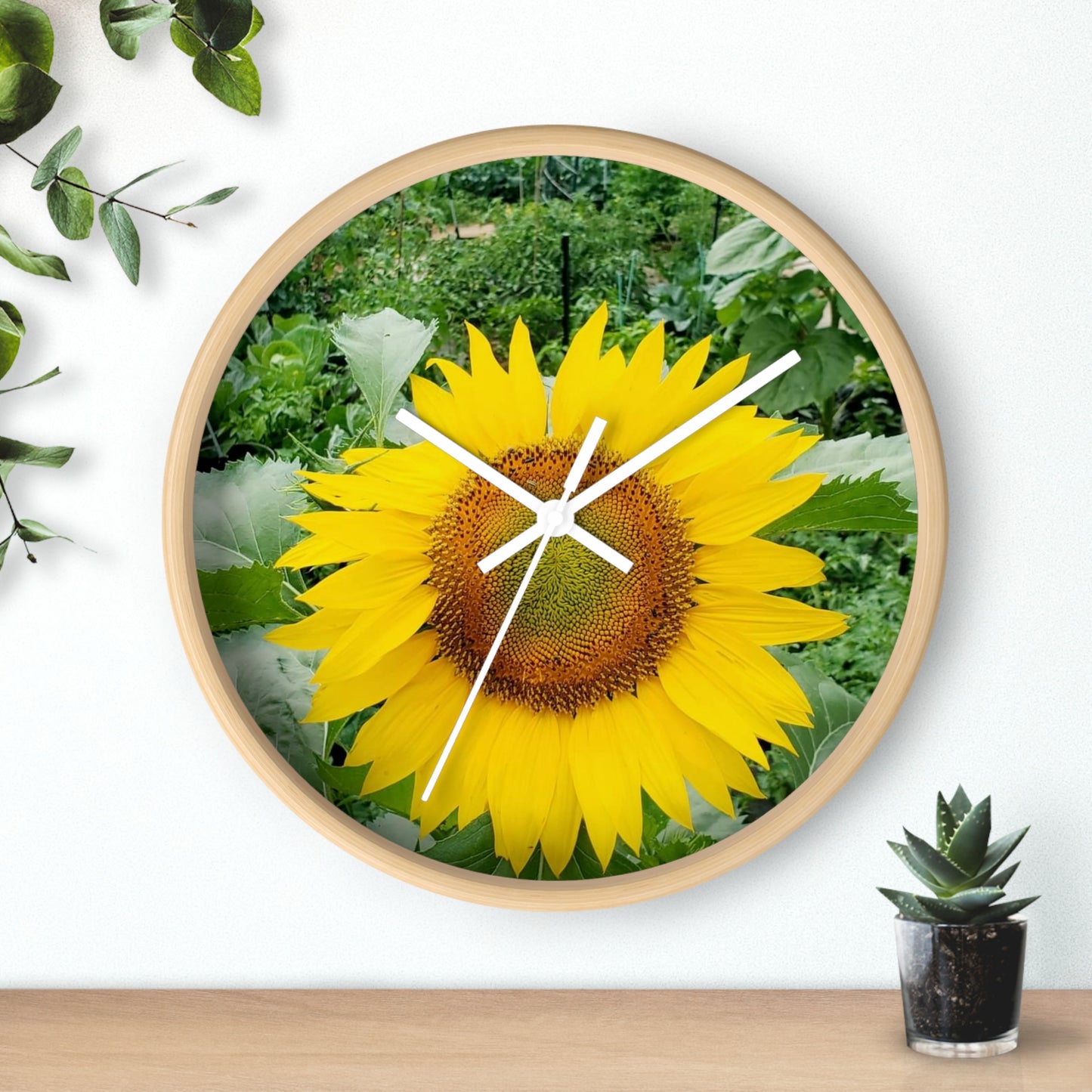 Yellow Sunflower Wall Clock (Enchanted Exposures By Tammy Lyne)