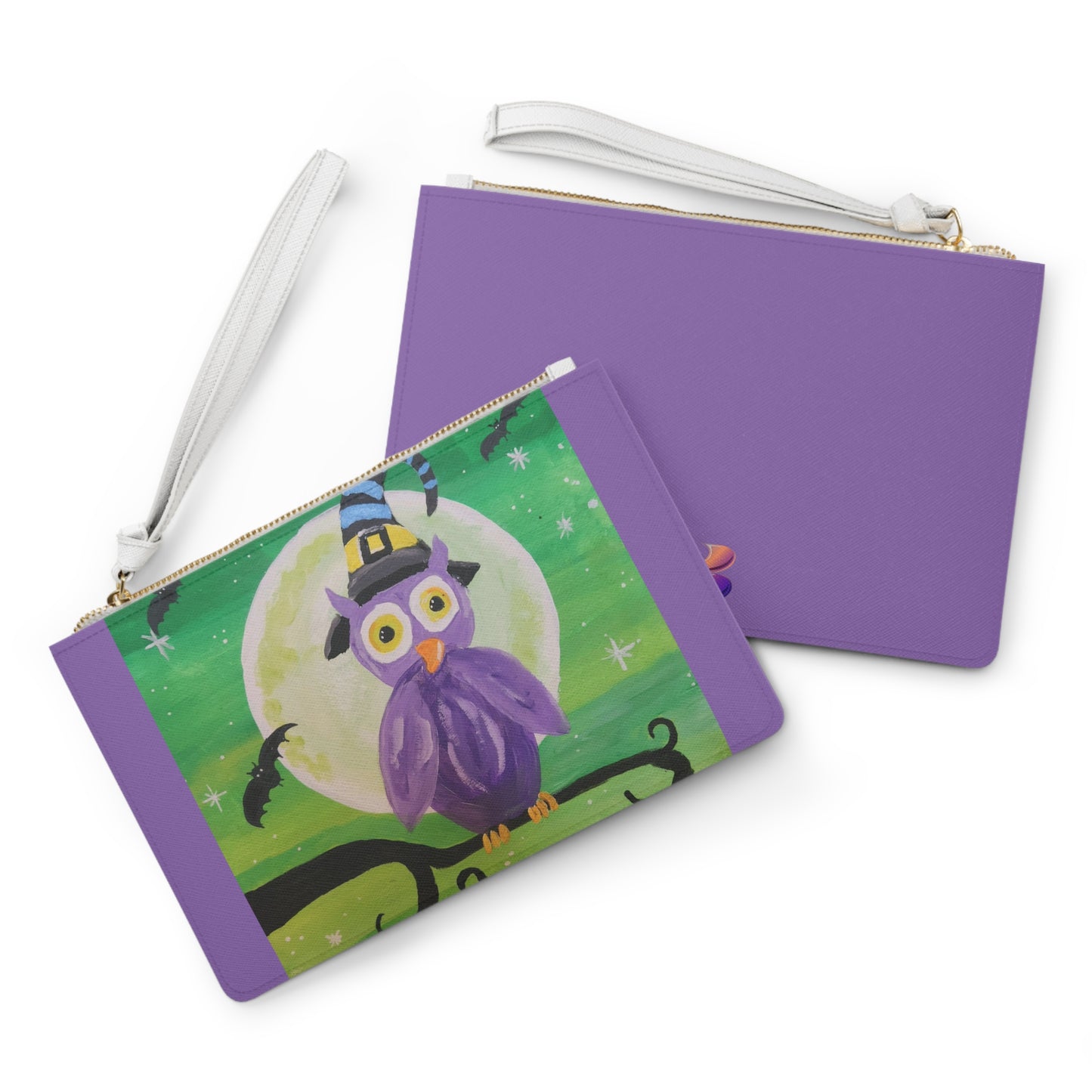 Night Owl Large Clutch Bag (Brookson Collection) PURPLE