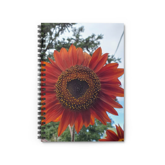 Heart Sunflower Spiral Notebook (Enchanted Exposures By Tammy Lyne)