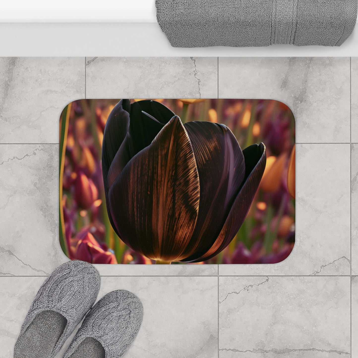 Purple Tulips Bath Mat (SP Photography Collection)