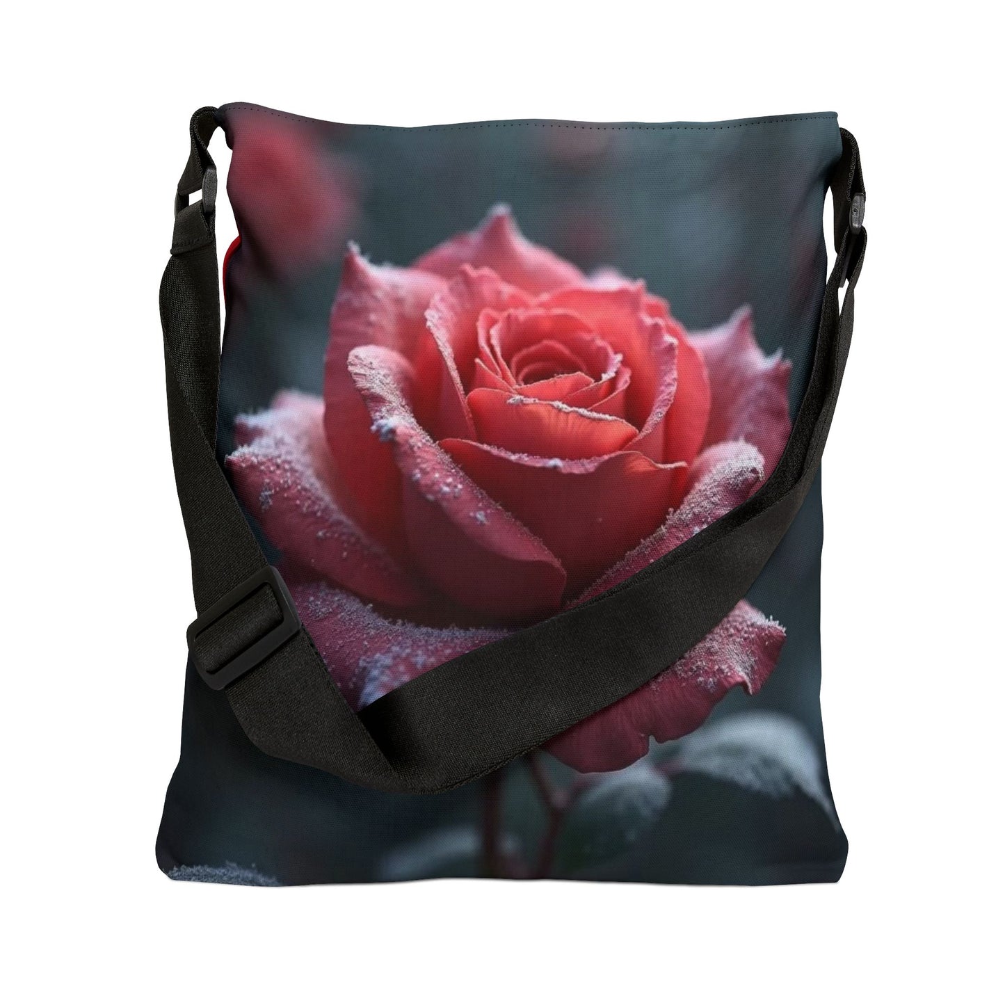 Frosted Rose Adjustable Tote Bag (ai B & J Collections) RED