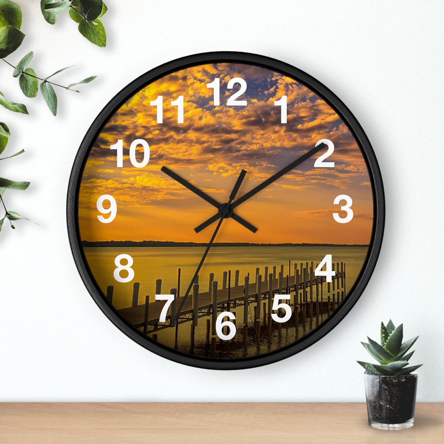 On the dock Wall Clock (SP Photography Collection)