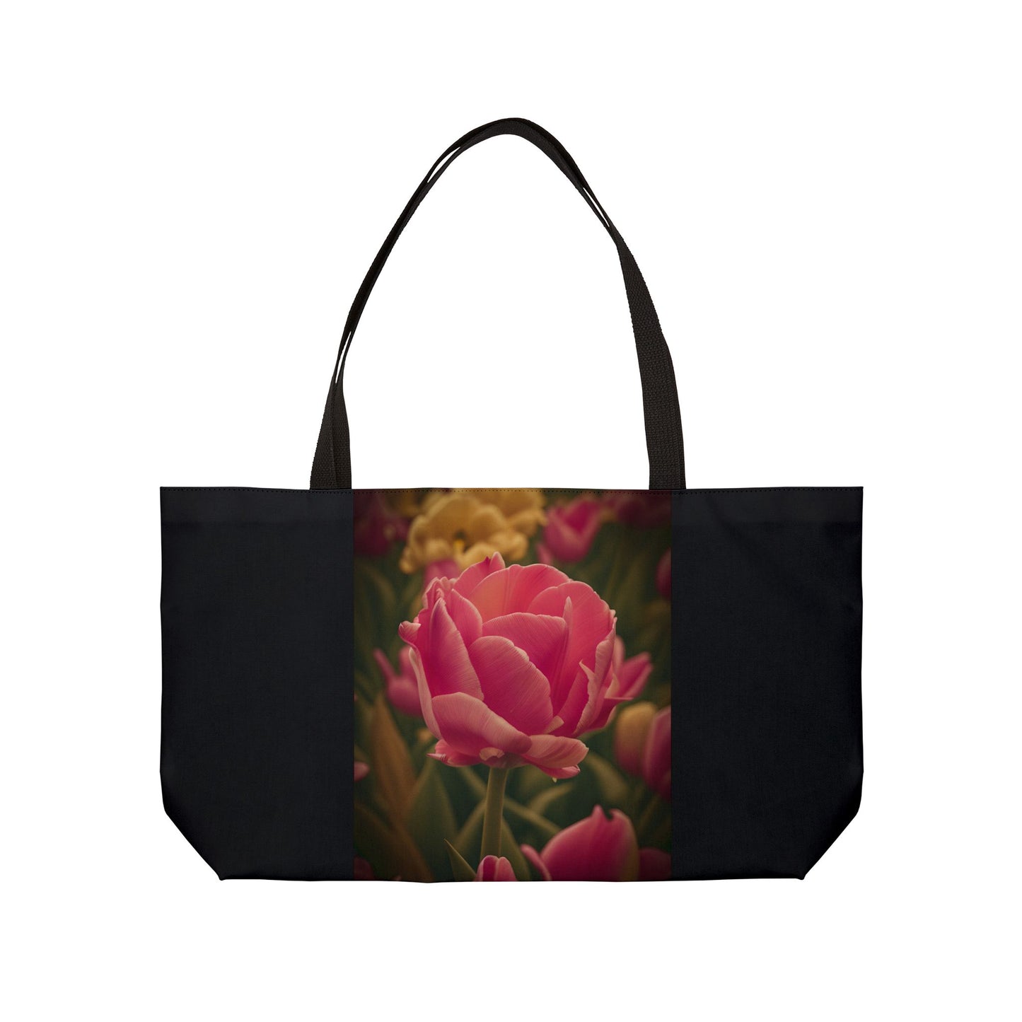 Pink Buttercup Weekender Tote Bag (SP Photography Collection) BLACK