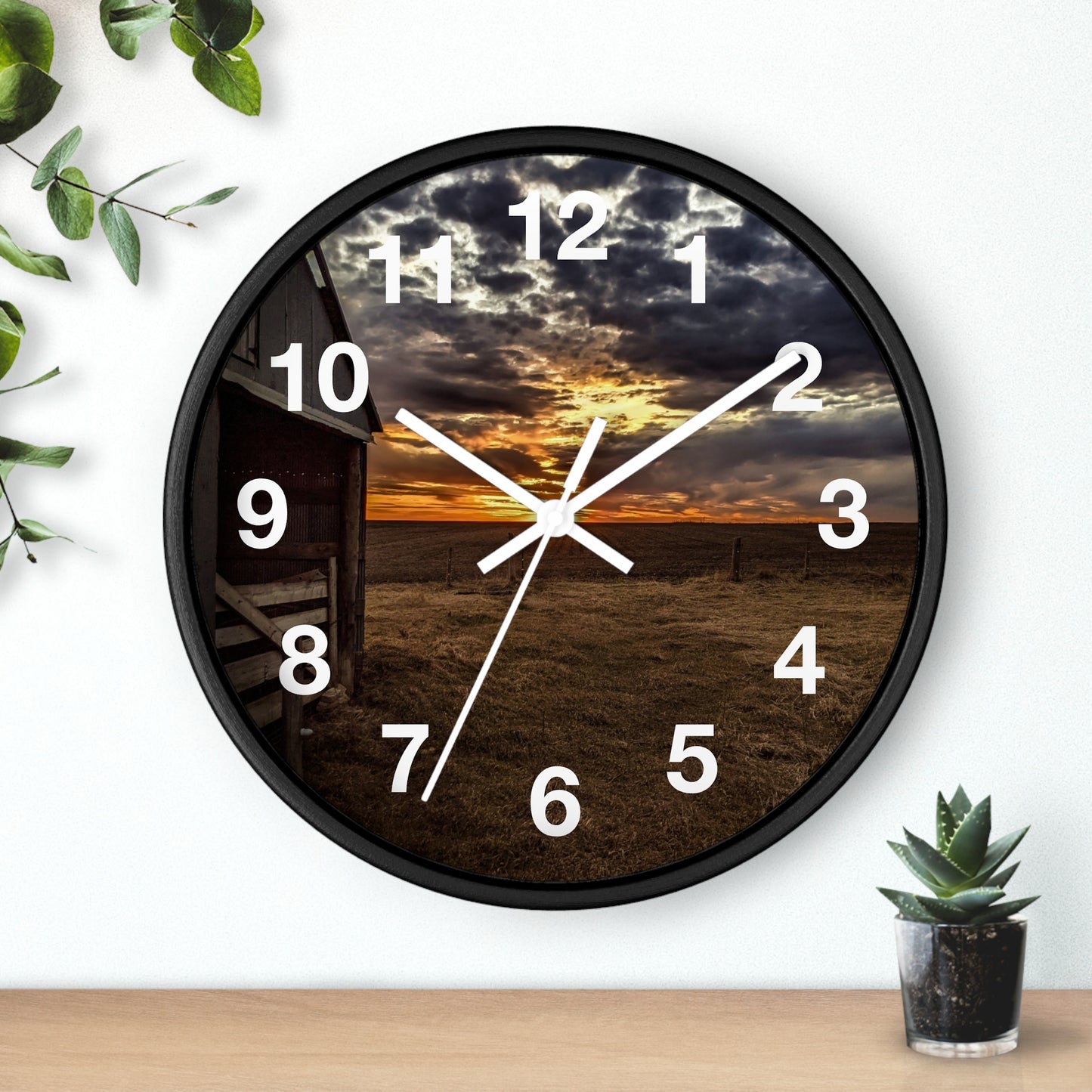 Gray Skies Wall Clock (SP Photography Collection)