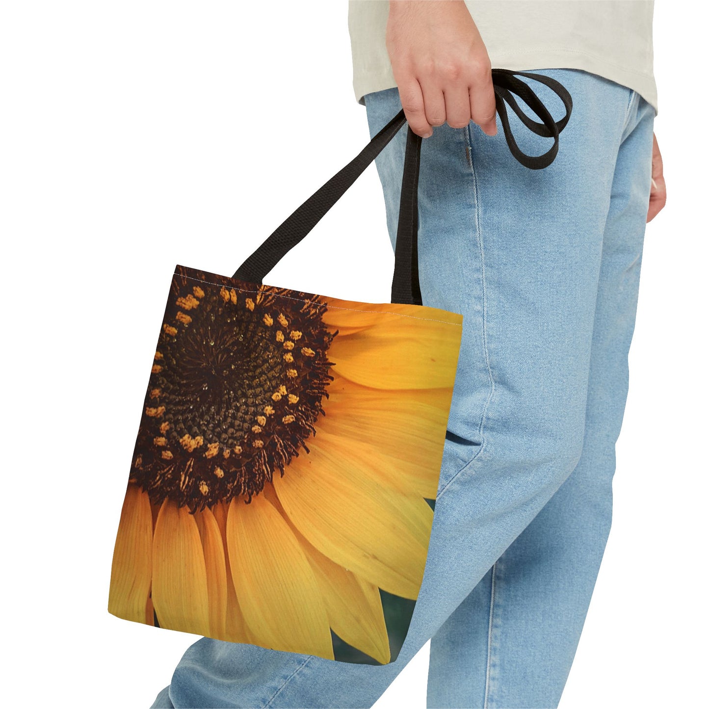 Sun Ray Sunflower Tote Bag (SP Photography Collection) BLACK