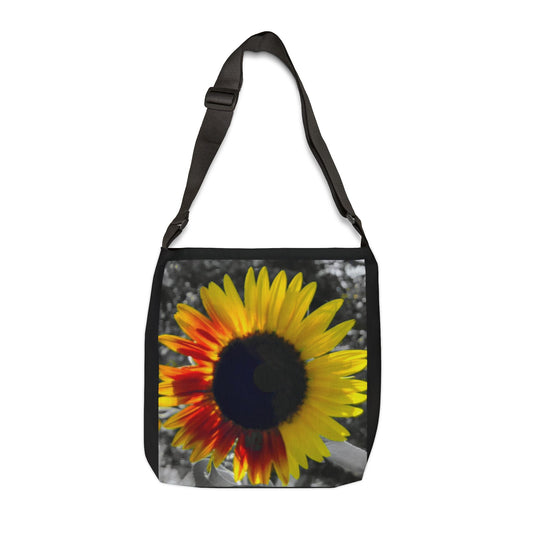 Mixed Sunflower Adjustable Tote Bag (Enchanted Exposures By Tammy Lyne) BLACK