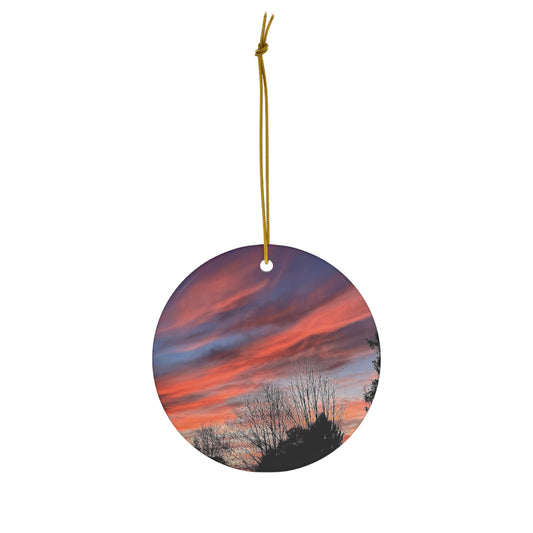 Pink Sky Ceramic Ornament (B & J  Collections)