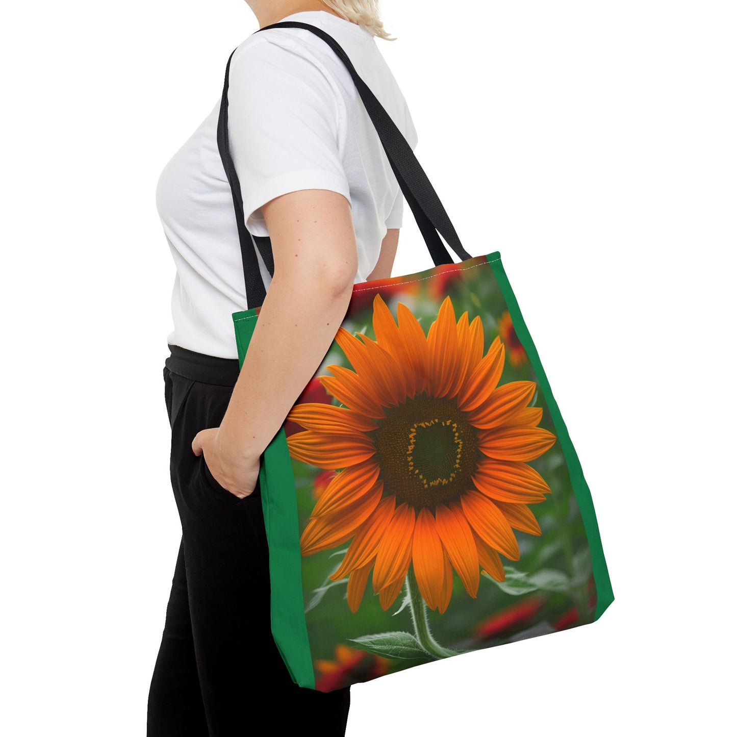 Orange Sunflower Tote Bag (SP Photography Collection) GREEN