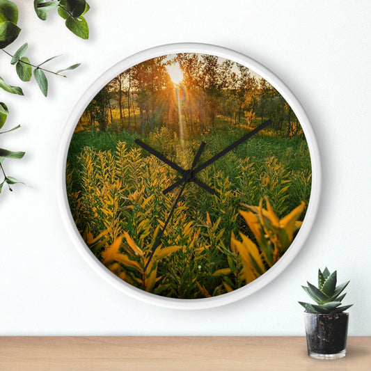 Golden Field Wall Clock (SP Photography Collection)