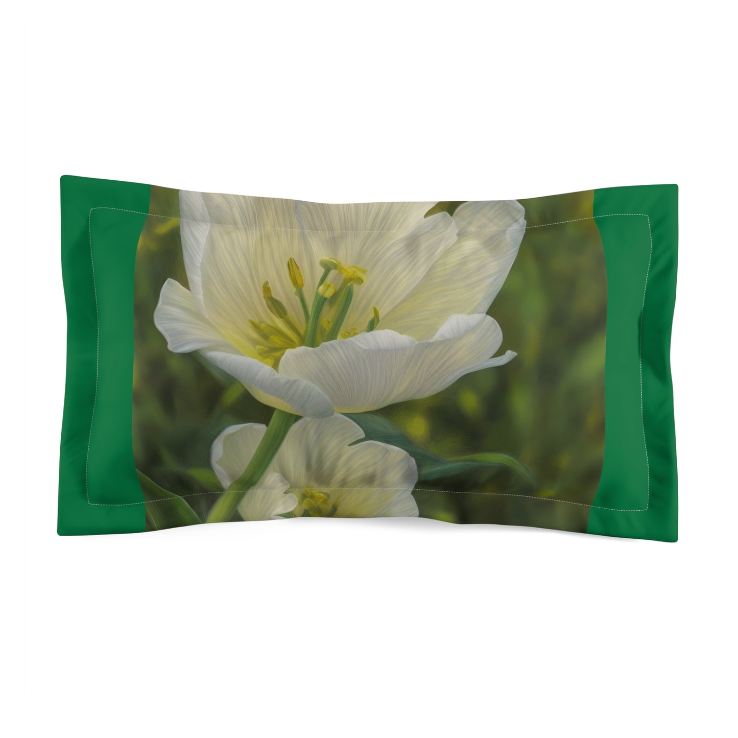 White Tulip Microfiber Pillow Sham (SP Photography Collection)