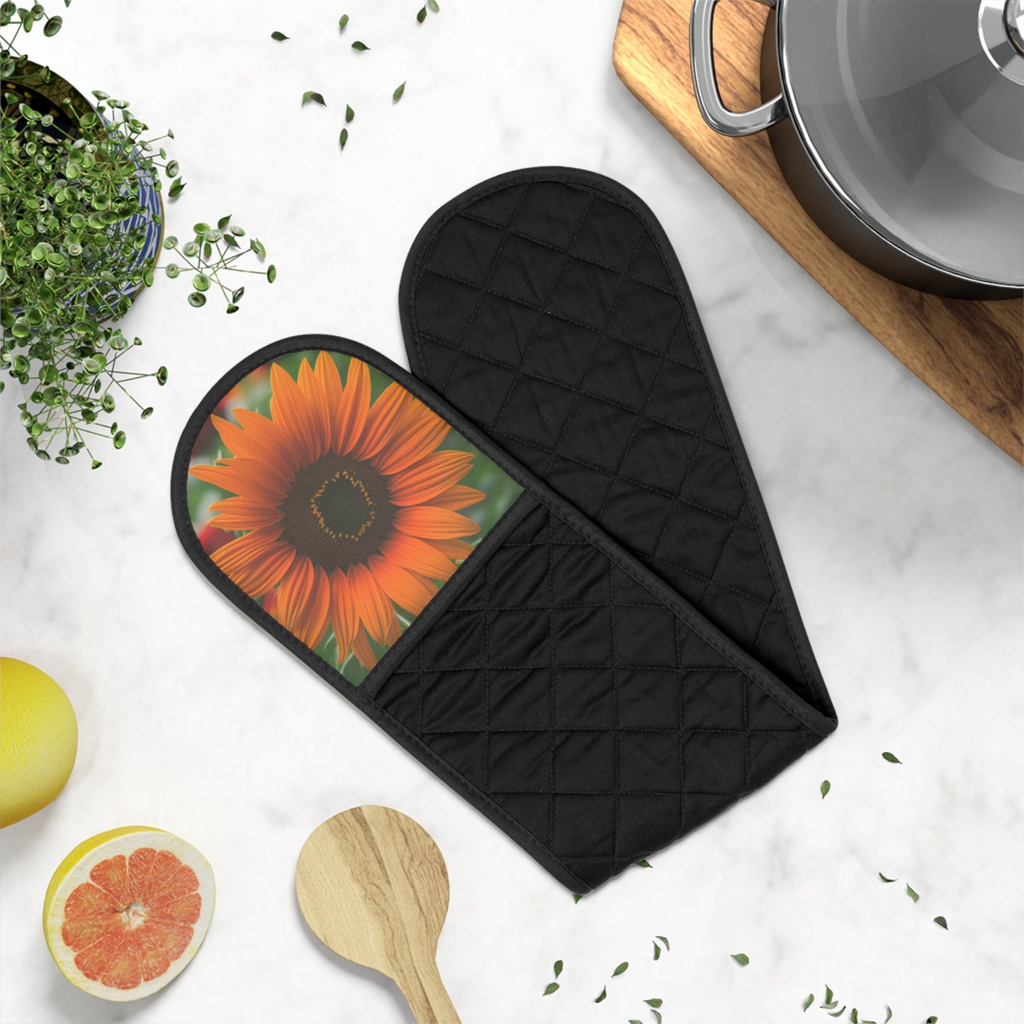 Orange Sunflower Oven Mitts (SP Photography Collection)