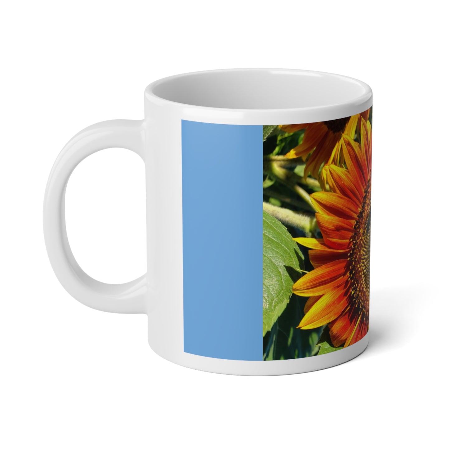 Bumble Bee Sunflower Jumbo Mug, 20oz (Enchanted Exposures By Tammy Lyne)
